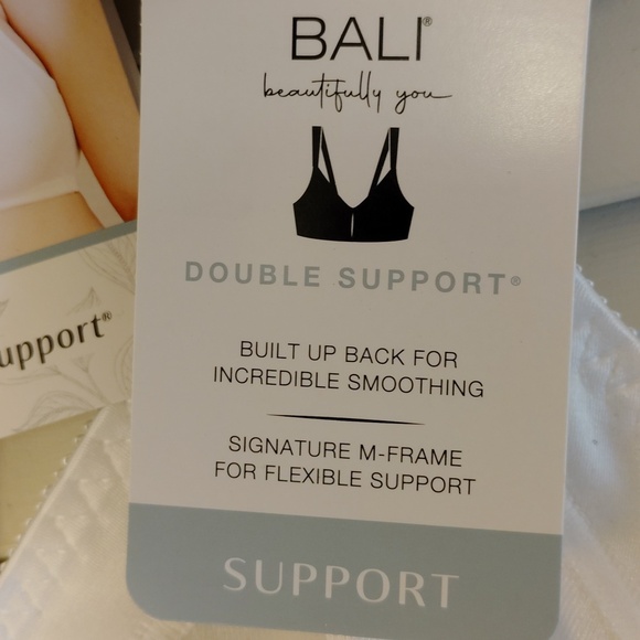 Bali White Wirefree Bra with V-Neck Design - Picture 3 of 5